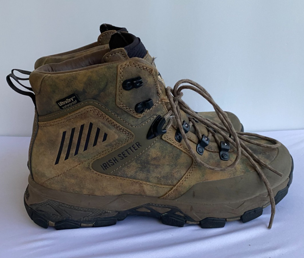 Irish Setter 2700 Pinnacle 7” Waterproof Leather Field Camo Boots sz 10 D $230